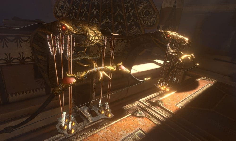 Prince of Persia — bow and snakes puzzle