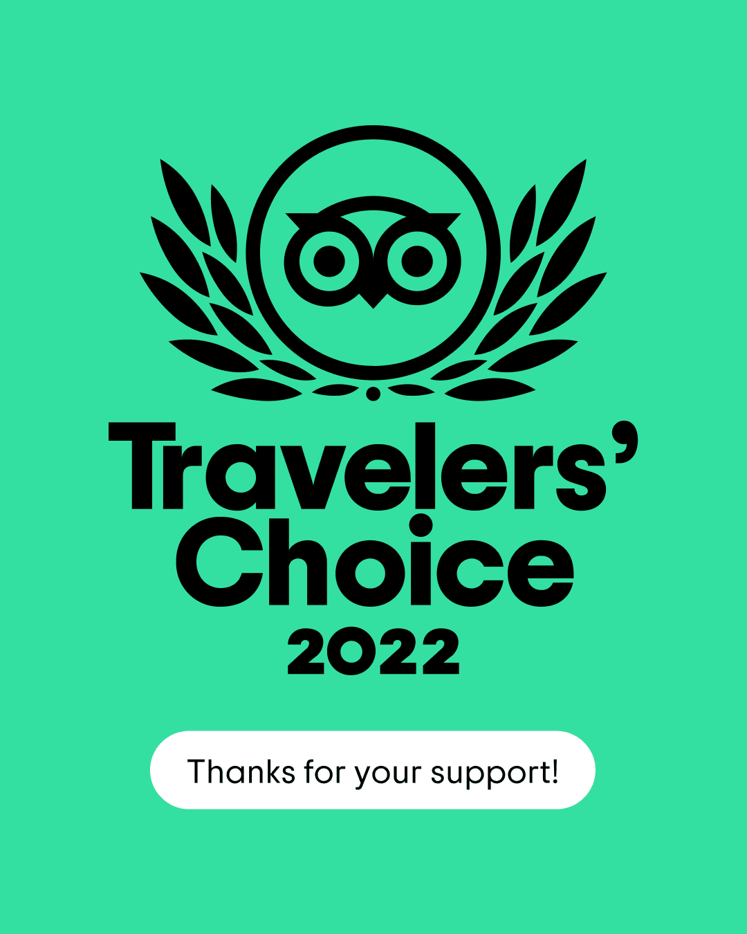 TripAdvisor Travellers' Choice 2022